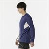 Mizuno Running Wear Dry Aeroflow Long Half Highly Estate Blue T-Shirt, Sleeve, Zip, Breathable, Reflective, J2MAB505, Men's,
