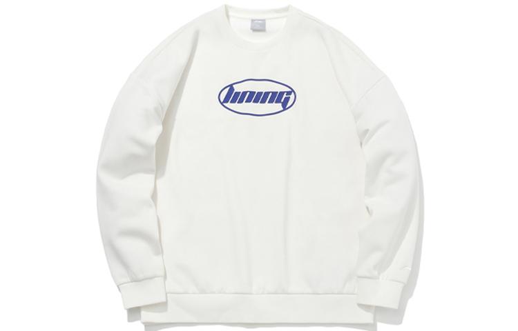 Li Ning Sweatshirts Unisex Ivory Crew Neck Thickened Regular AWDQC98-1 XXL