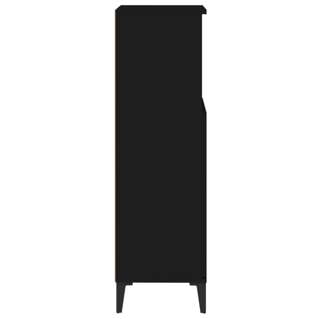 Bathroom Cabinet Black 30x30x100 cm Particleboard