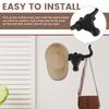 3PCS Outdoor Western Decorative Wall Hooks Heavy Duty Towel Hooks for Bathroom Entryway Closet Cow Bull Animal Hooks Wall Decor