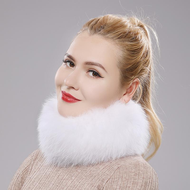 New Lady Real Fox Fur Scarf Women Natural Real Fox Fur Ring Scarves Girl Lovely Good Elastic Knitted Genuine Fox Fur Headband