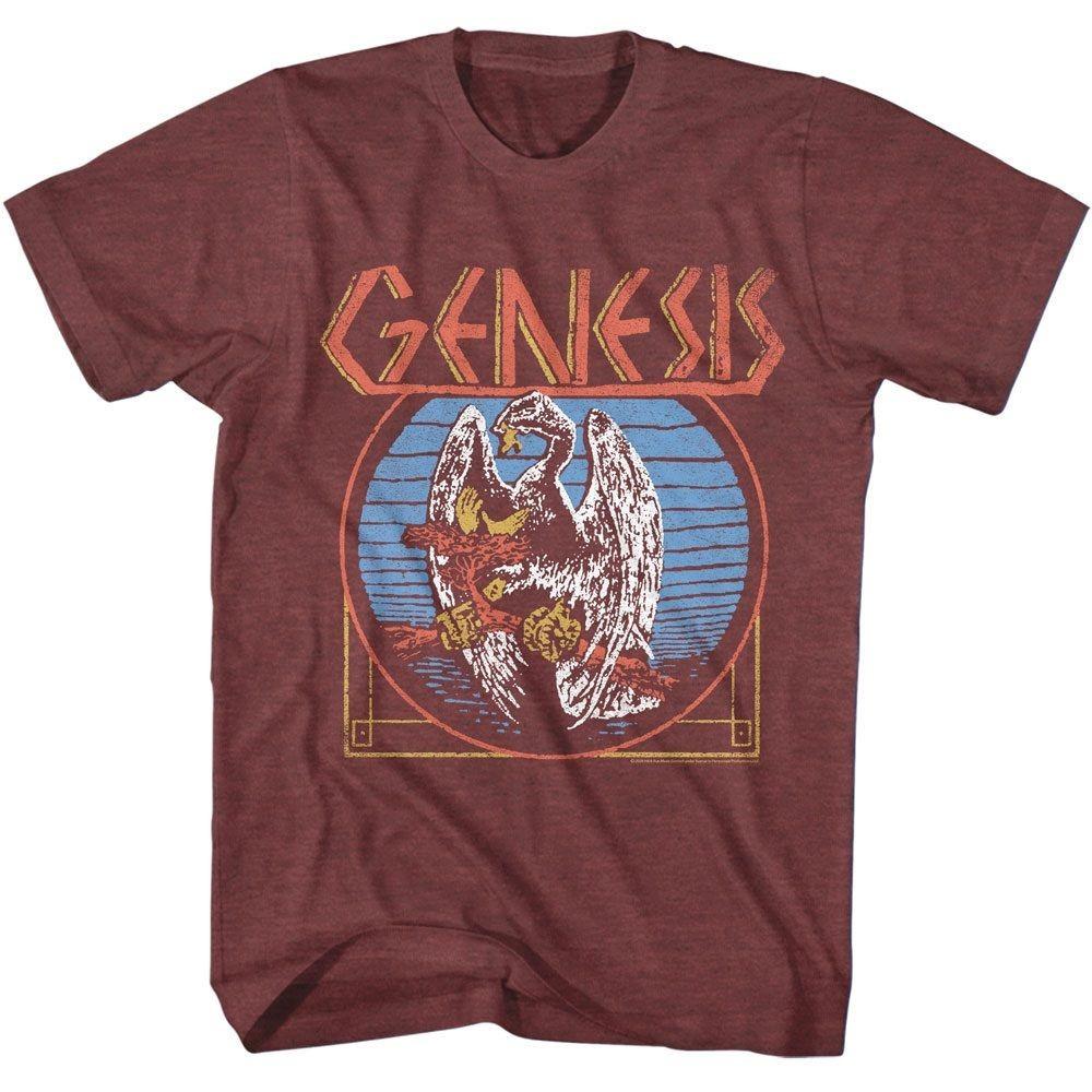 Genesis Bird Vintage Maroon Heather Music Shirt