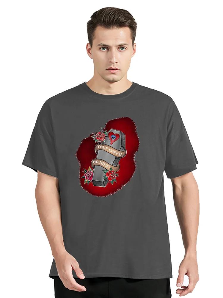 New Cotton T-Shirt Men Alkaline Trio With Black Top Klassisch Heartskull Casual Top TShirt Clothing Oversized Tees