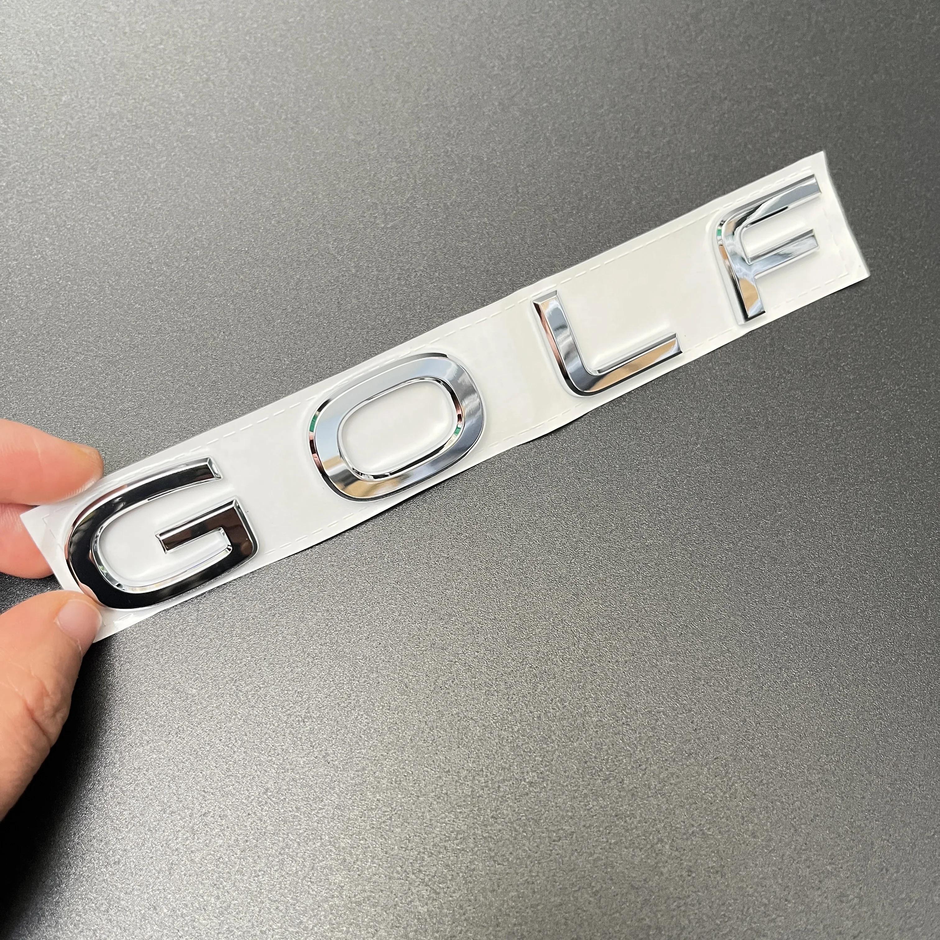 VW 2026 Hot For VW Golf 8 Rline Rear Vehicle Logo Post Character Mark English Letter Golf Logo Silver