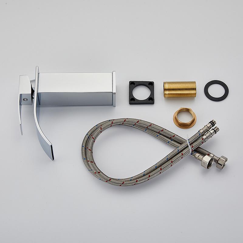 Heiß- und Kaltwasser-Wasserfallhahn mit Kupferkern für Waschbecken & Arbeitsplatte