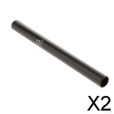 2x Universal 22.2mm Straight Seat Post Mountain Bike Tube 250mm 3500mm Black