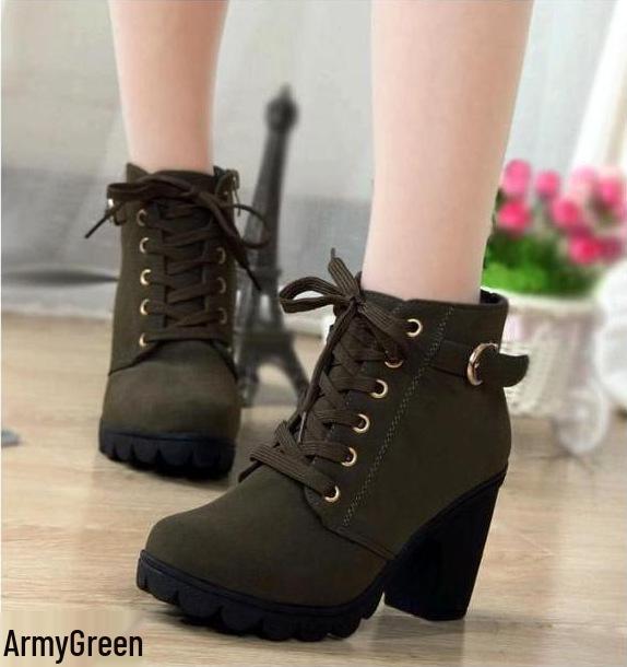 

Женские ботильоны на высоком каблуке и массивной платформе, с толстой подошвой и круглым носком, 2017 год 41 EU