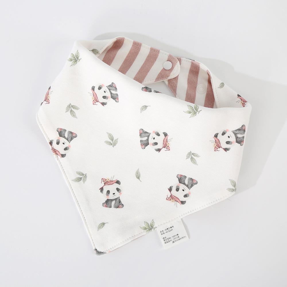 Korean Style Cotton Baby Bib - Double-Sided & Versatile for 0-2 Years