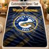 Flannel BlanketParramatta Eels Custom Name Text Personalized Soft Warm Throw Blanket Home Decor Gift