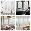 Floral Window Privacy Film Waterproof Frosted Static Cling Non-Adhesive Glass Door Privacy Film for Bathroom Bedroom Kitchen