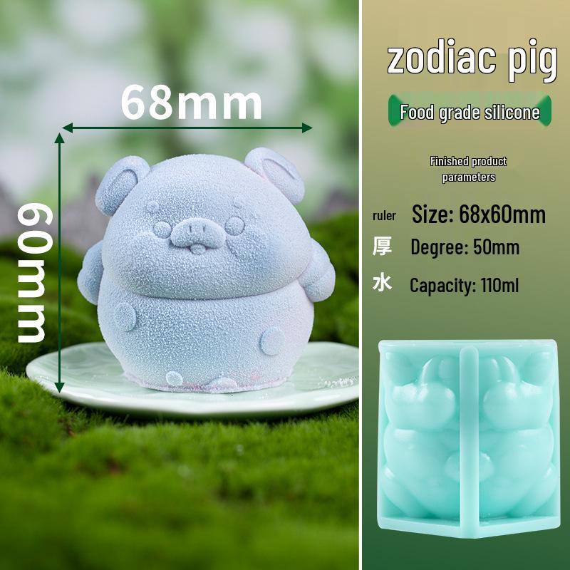 **Chinese Zodiac Silicone Molds: 3D Cartoon Chocolate & Cake Decorating Set**