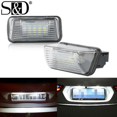 2Pcs Car Canbus LED Number License Plate Lights Bulb For Peugeot 206 207 306 307 308 406 407 Partner 18SMD Error Free Auto Lamp