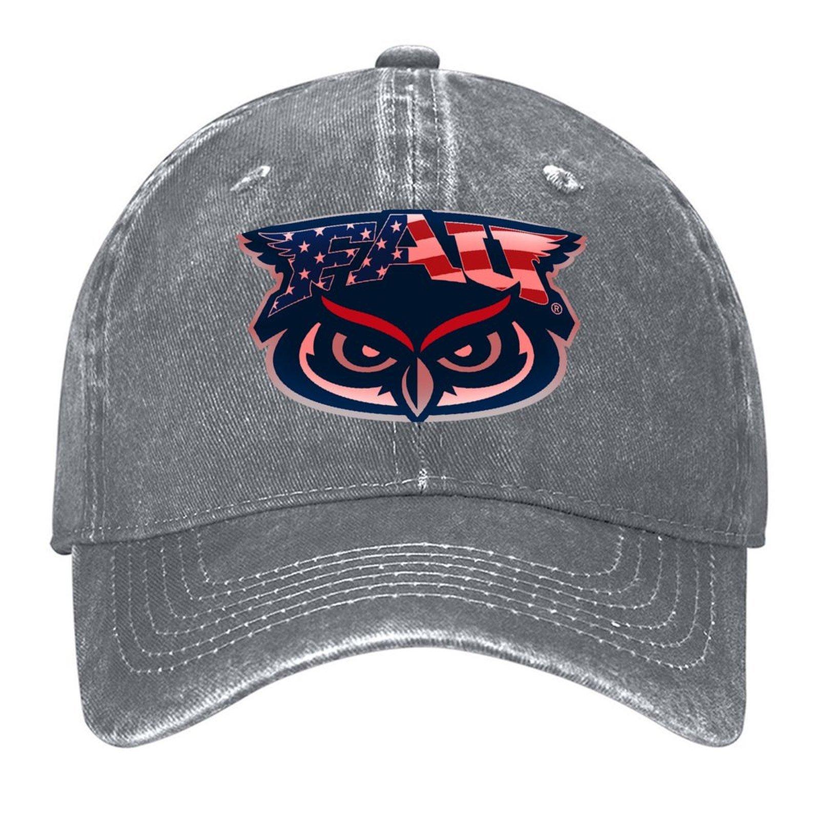 Florida Atlantic University FAU Owls Logo TShirt Baseball Cap beach hat winter hats for men Mens Womens