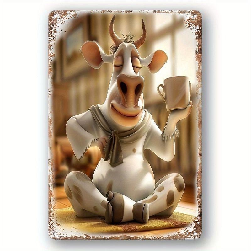 Retro Metal Animal Wall Art for Home Kitchen Farm Cafe Garden