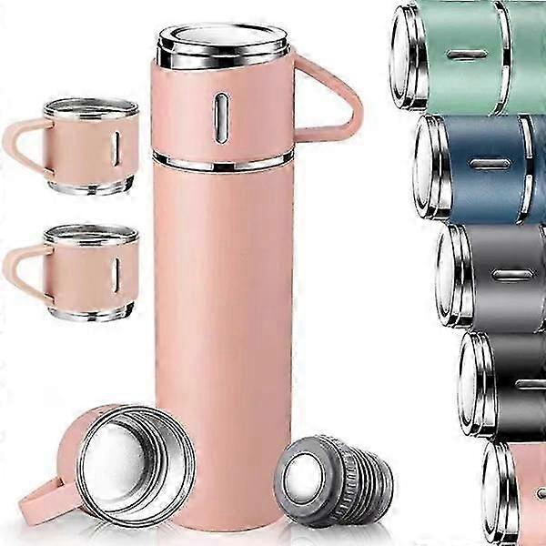 Vacuum Insulated Flask Stainless Steel Thermo Bottle with Cup for Coffee Tea 500ml Double-Layer StainlessZZ46