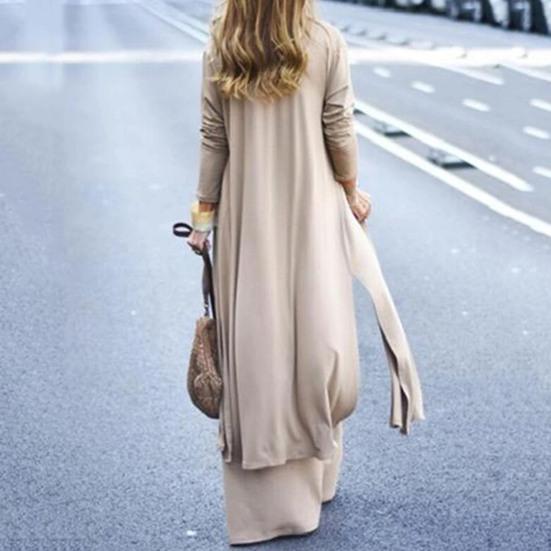 Three-piece Stylish V Neck Top Women Pants Suit Sleeveless Top Casual Solid Color Autumn Suit