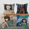 Anime Spirited Away Cute Cartoon L Game Cushion Cover Pillowcase Upholstery Sofa Throw Pillow Home Decor Pillowcas