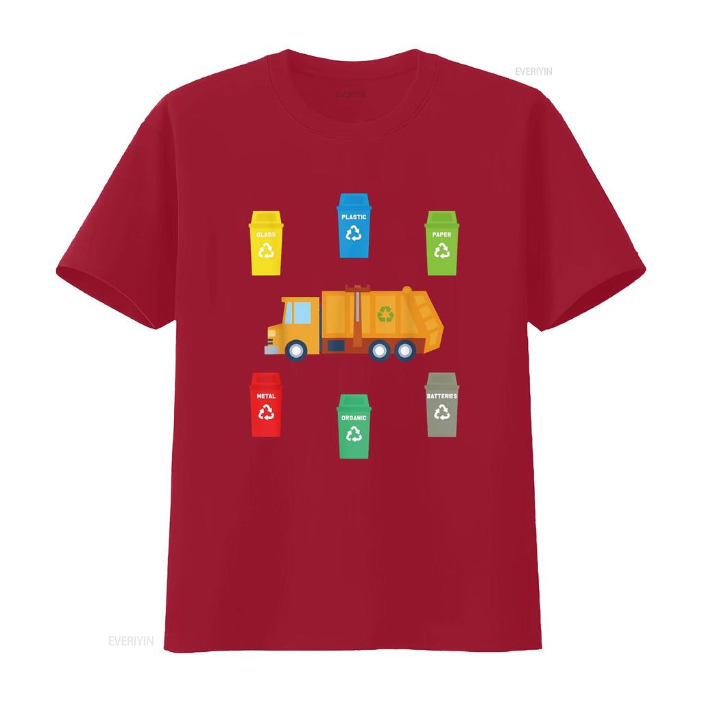 Recycling Trash Garbage Truck T Shirt Funny Toddler Boy Kids Vintage Washed Fashion Slightly Comfortable Stretched Breathable