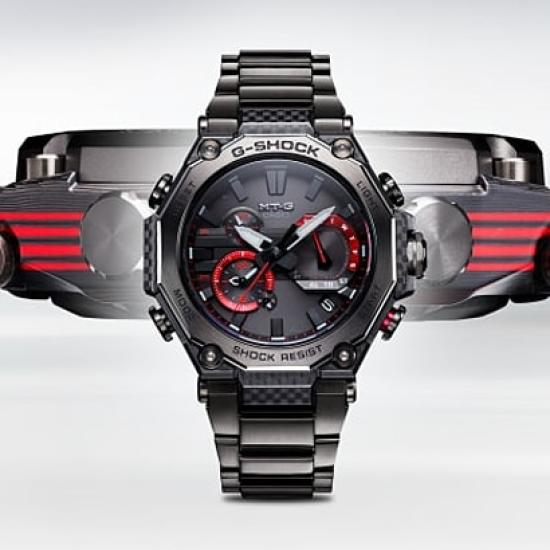 

Чоловічий годинник Casio G-Shock MTG-B2000YBD-1AJF, Захист Dual Core з вуглецевого волокна та металу, Сонячний радіоконтроль Bluetooth, Чорний багатошаровий безель, Оригінал Японія чорний