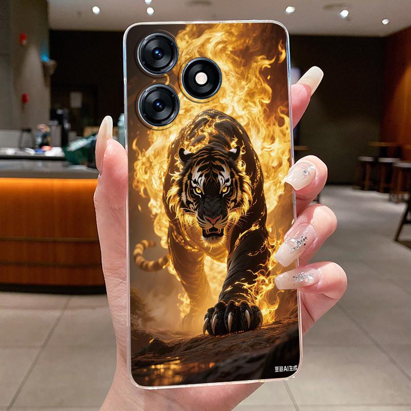 For Tecno Spark 10 10c 10Pro Spark10 4G Phone Case Soft Clear Back Cover Luxury Dragon Cute Cool Boys Girls Cartoon Bumper Funda
