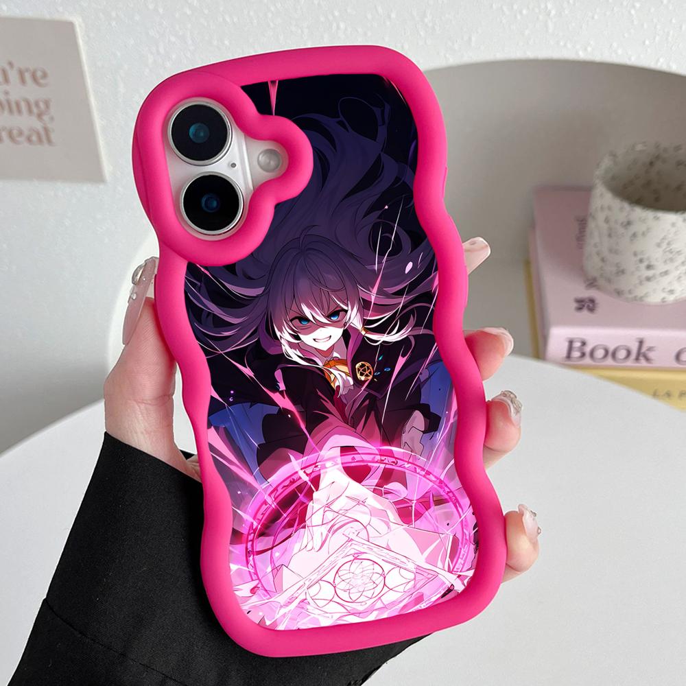 Wandering Witch Elaina Wavy Edge TPU Mobile Phone Case for iPhone 17 16 15 14 13 12 11 Air Pro Max Plus Colorful Cover