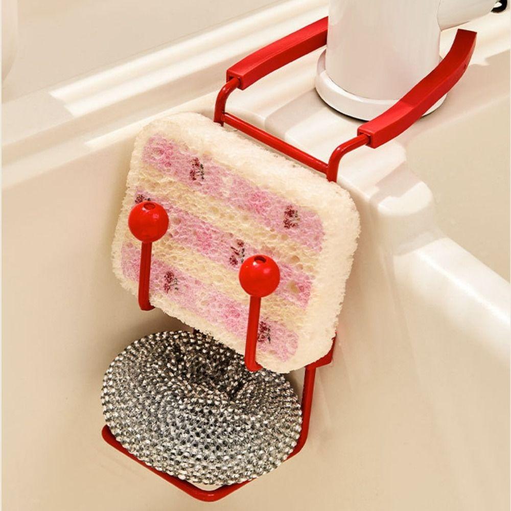 Rustproof Kitchen Sink Organizer Iron Soap Stand Organizer Holder Sink Drying Rack No Drill