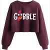Women's Crop Sweatshirt Fall Halloween Long Sleeve Pullover Sweatshirt