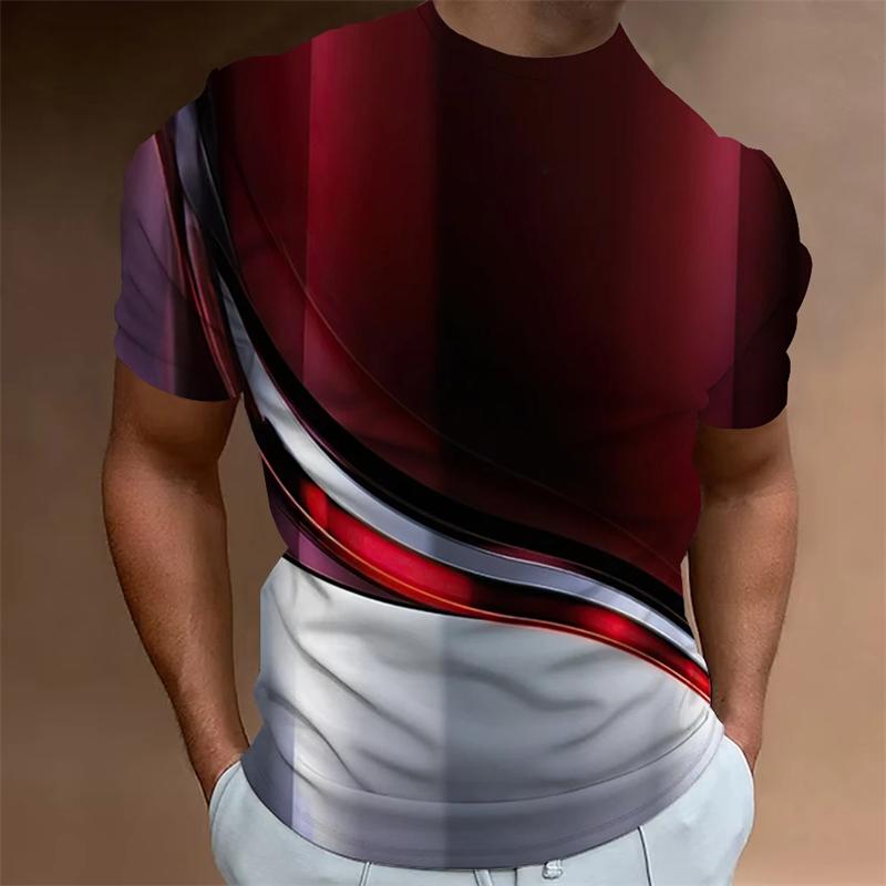Modisches T-Shirt für Herren mit 3D-Druck, kurzärmeliges T-Shirt für Herren, Street-Designer, lockere, übergroße Oberteile, T-Shirts für den Alltag, lässiges T-Shirt