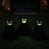 Festive Home Decor for Halloween 4 Pcs Ghost Decoration, Spooky with Glowing In The Dark Trick or Treat Party Face, Standing Desktop Figurine