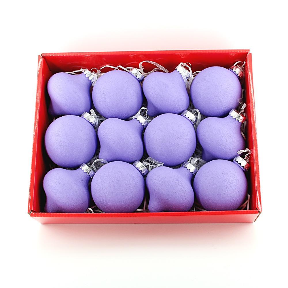 

12pcs Colorful Christmas Ball Plastic Xmas Decorative Balls Xmas Tree Hanging Ornament Window фиолетовый