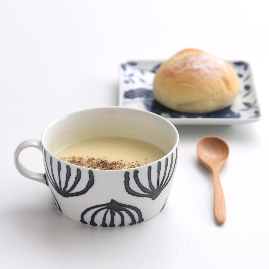 natural69 Hasami Ware Steel Line Soup Onion Design Natural69 Hasami Microwave and Dishwasher Made in Matte Scandinavian Japanese Natural Rock Cup, /