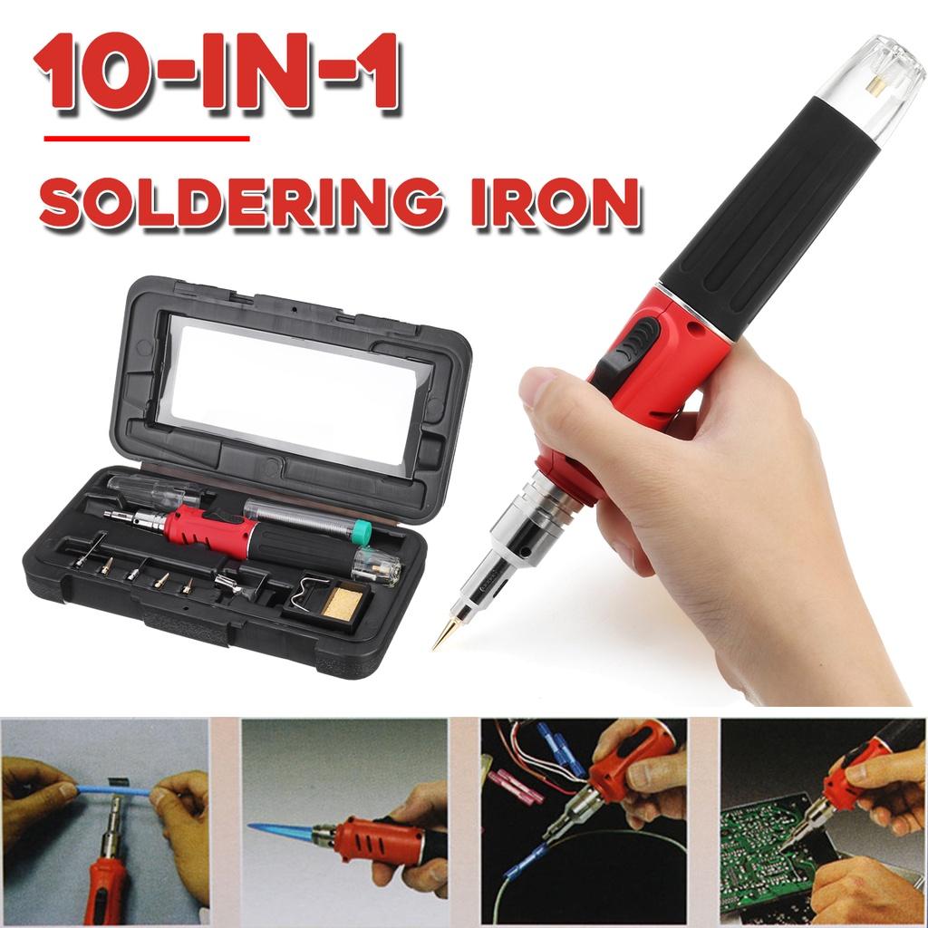 

Газовая паяльная лампа с электронным поджигом 10-в-1 с функцией автоматического поджига 24,5x13x5,5 см