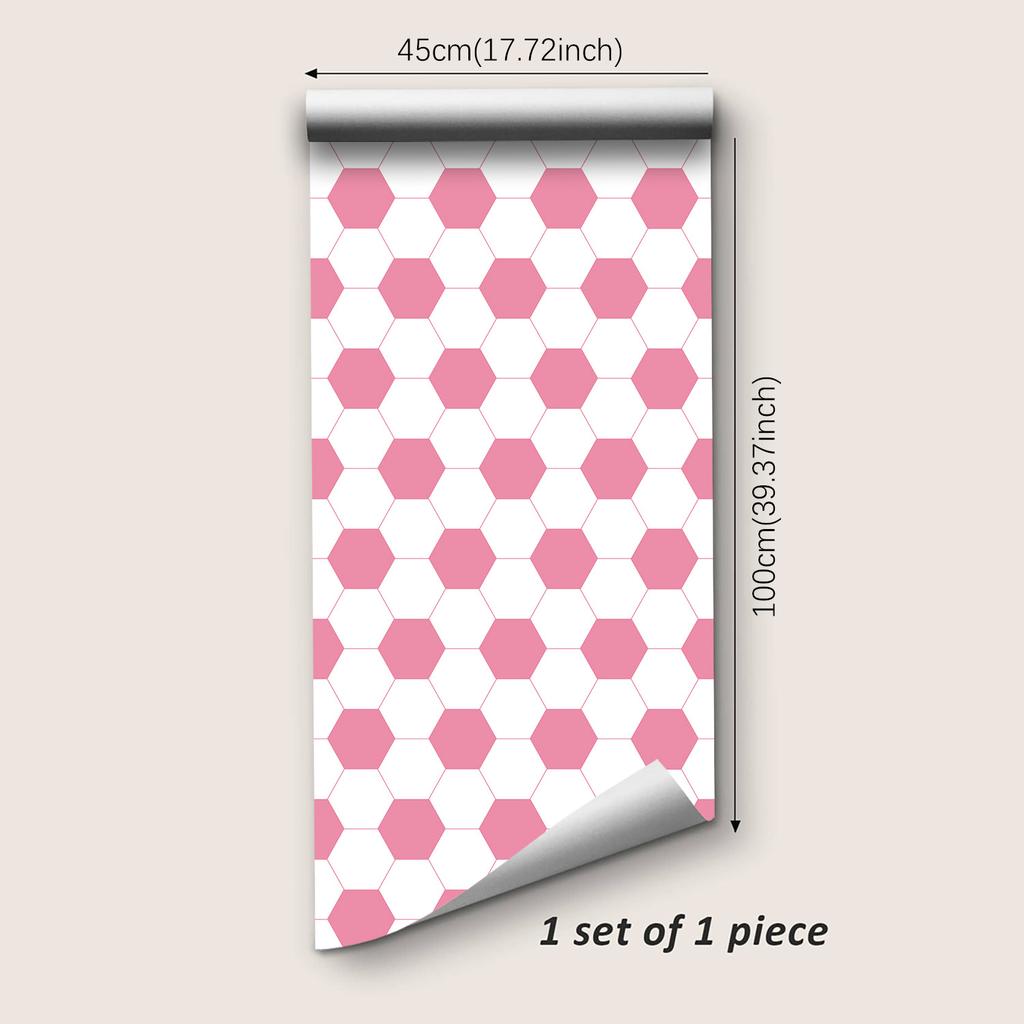 Modern Simple Hexagonal Pattern Peel and Stick Wallpaper Self Adhesive Contact Paper Removable Waterproof Wallpaper For Furniture Renovation