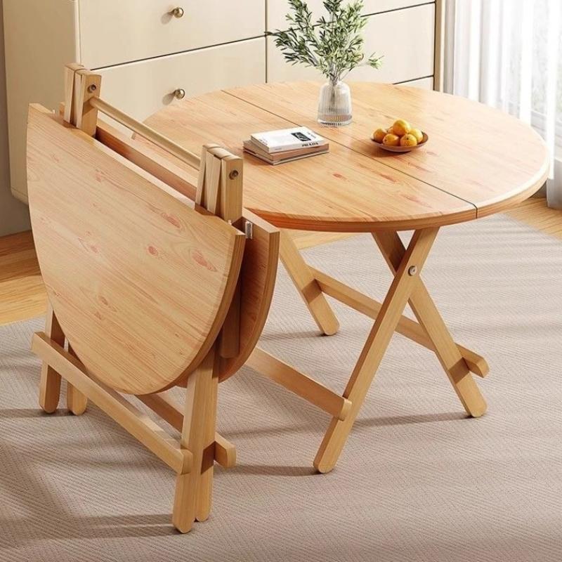 Sturdy Folding Dining Table - No Assembly Needed, Strong Stable Desk for Kitchen, Study & Office, round dining table,small table