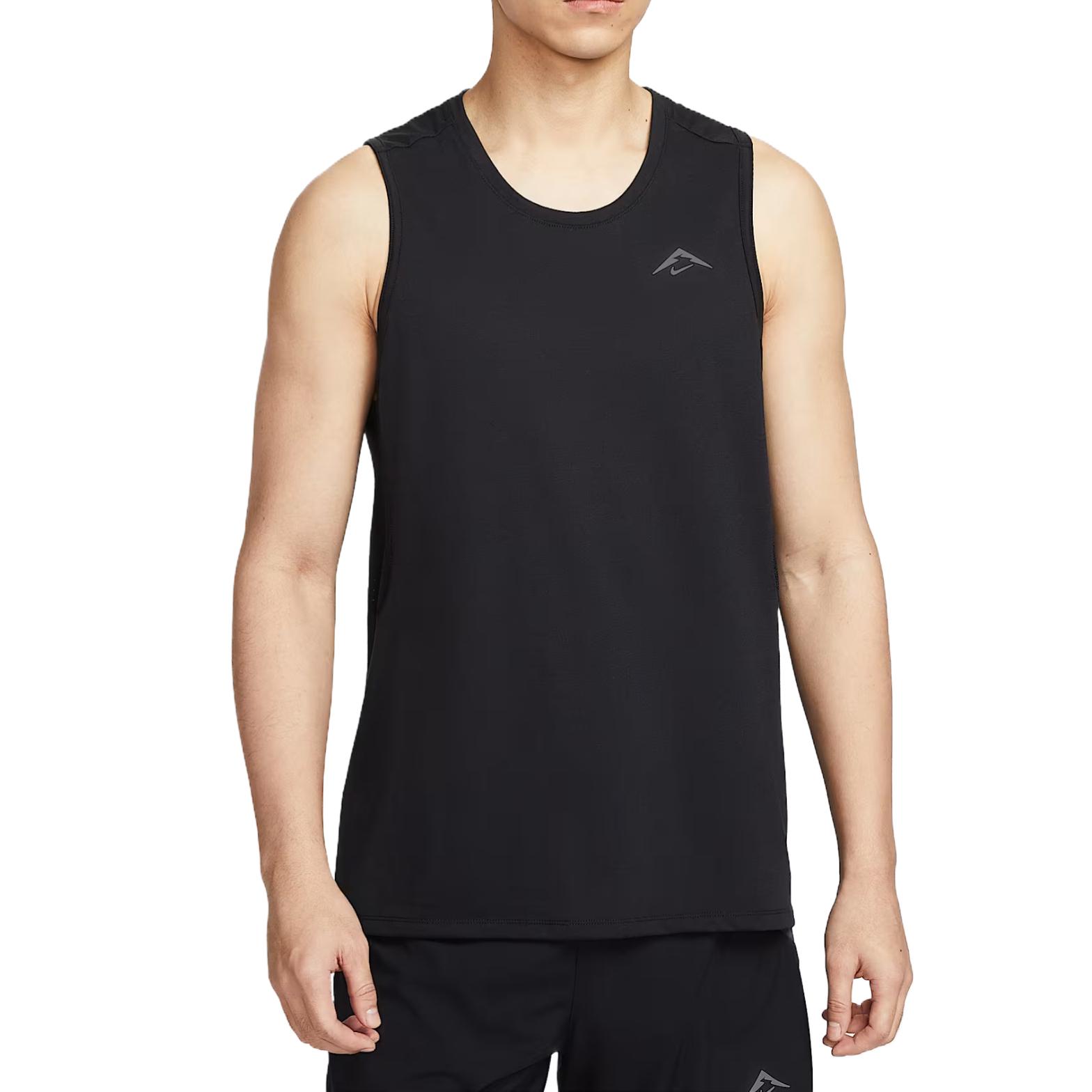 

Nike Dri-FIT ADV Solarchase Comfortable Fashion Simple Versatile Solid Color Tank Top Men Tops Black HJ4169-010 M