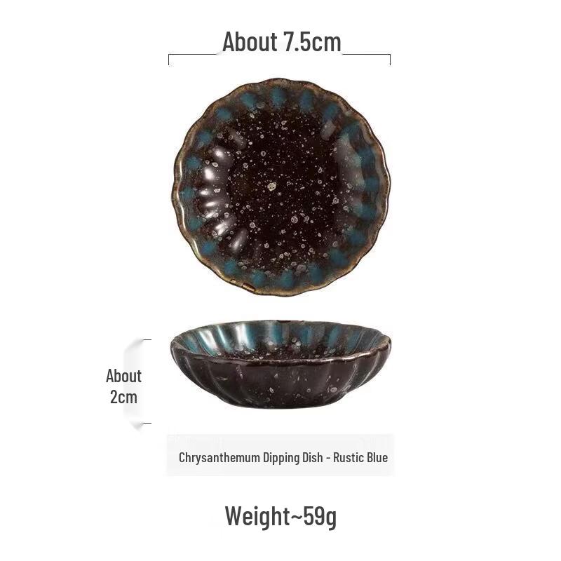 ZISIZ Japanese Ceramic Sauce Dishes (2-Pack)