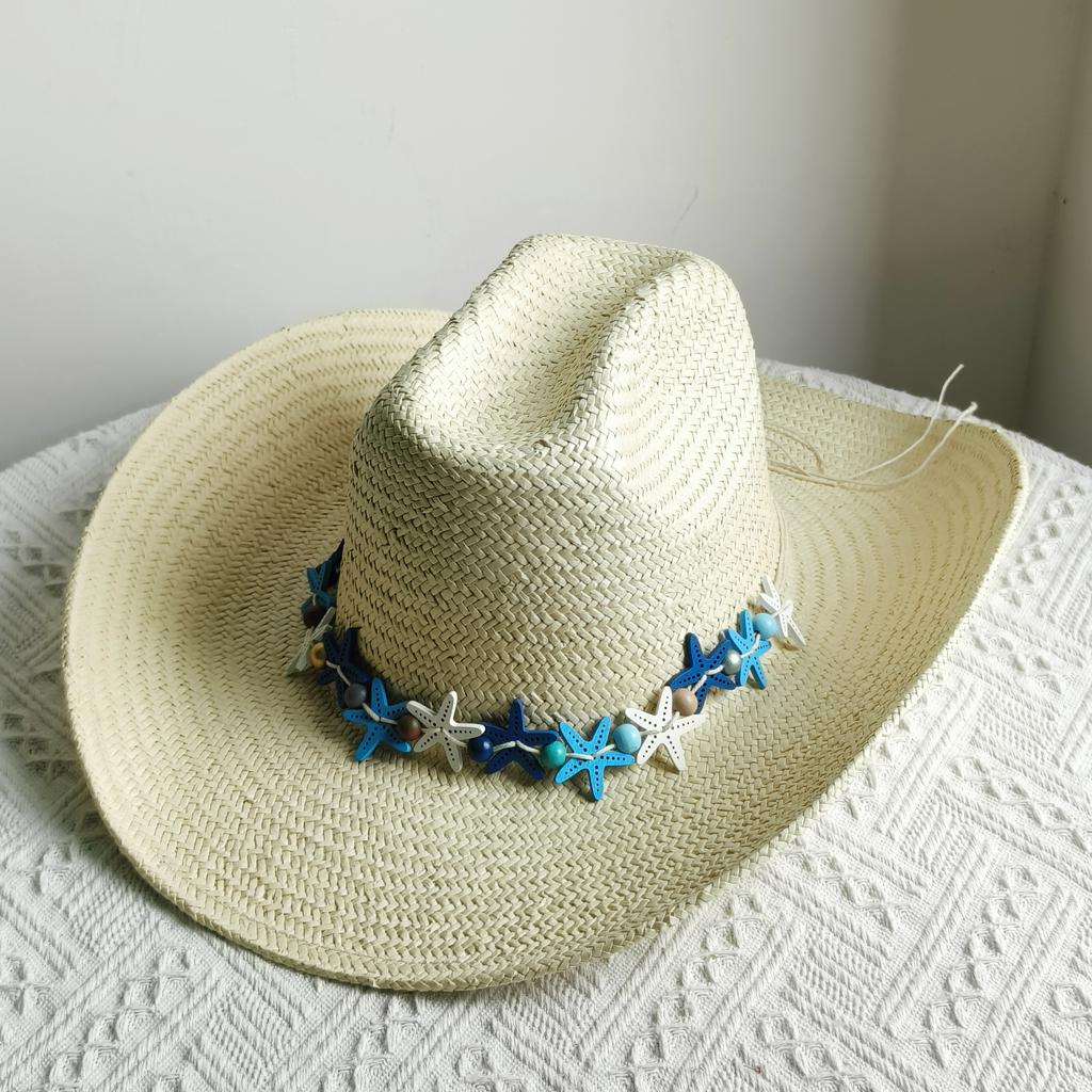 Westerse Cowboy Strooien Hoed dames Mode Grote rand cowboyhoed basin buiten reizen zonbescherming strooien hoed sombrero vaquero