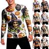 Halloween All Over Print T Shirt,  Cute Pumpkin Graphic Tee for Women Men