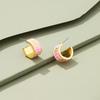 Geometric Alloy Unique Earrings With Artificial Stones Elegant Womens Jewelry