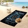 Olympique Marseille FC Personalisiertes Bedrucktes Strandtuch Fußballlogo Unterstützung Benutzerdefinierter Name Text Saugfähiges Handtuch für Sport Reisen Besonderes Geschenk