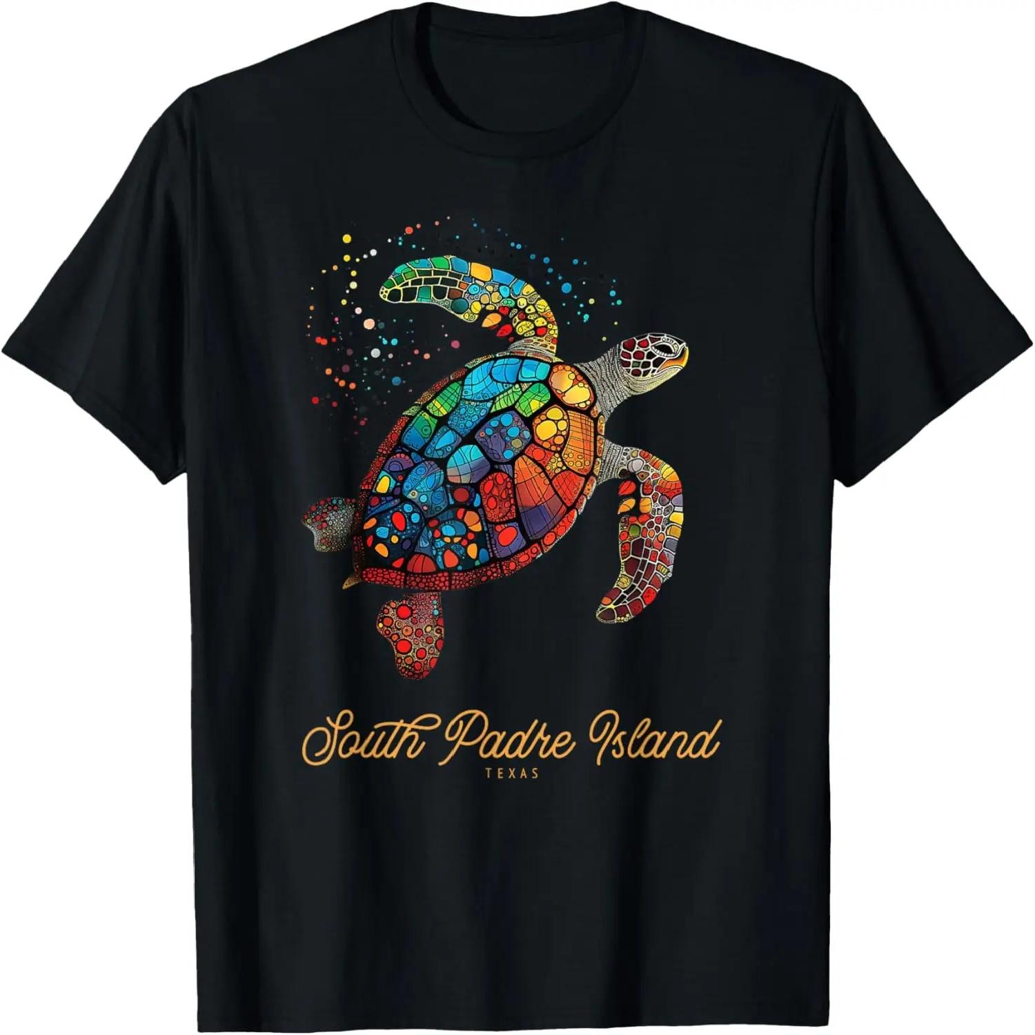 South Padre Island Vintage Retro Texas Sea Turtle Holiday T-Shirt S чёрный