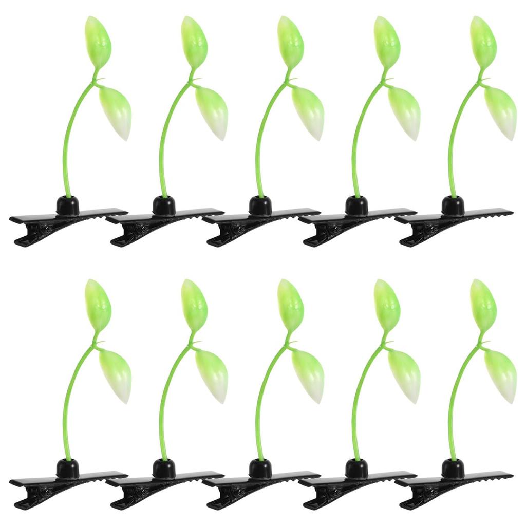 DECHOUS Set of Bean Sprout Hair Bean Sprout Style Hair Soft PE Metal Stylish Headbands and Hat Accessories Women's 10-Piece Clips, Ornaments,