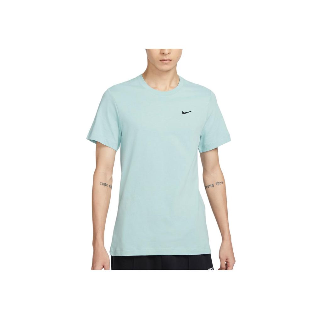 Nike Comfortable Minimalist Brand Small Logo Embroidered Breathable Casual Sports Crew Neck Short Sleeve T-Shirt Men Tops Light-Blue BV0508-309