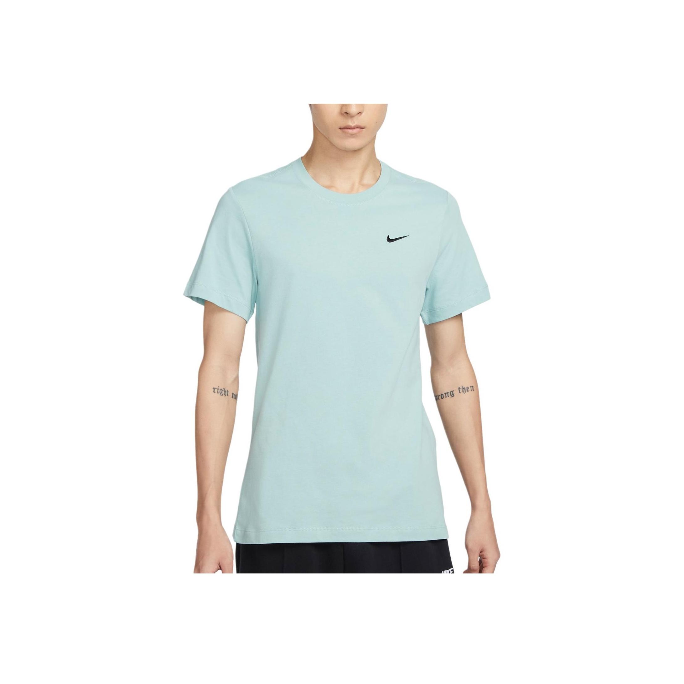 

Nike Comfortable Minimalist Brand Small Logo Embroidered Breathable Casual Sports Crew Neck Short Sleeve T-Shirt Men Tops Light-Blue BV0508-309 S