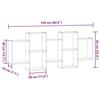 VidaXL Wall Shelf Artisan Oak 159x18x65 Cm Engineered Wood 853217