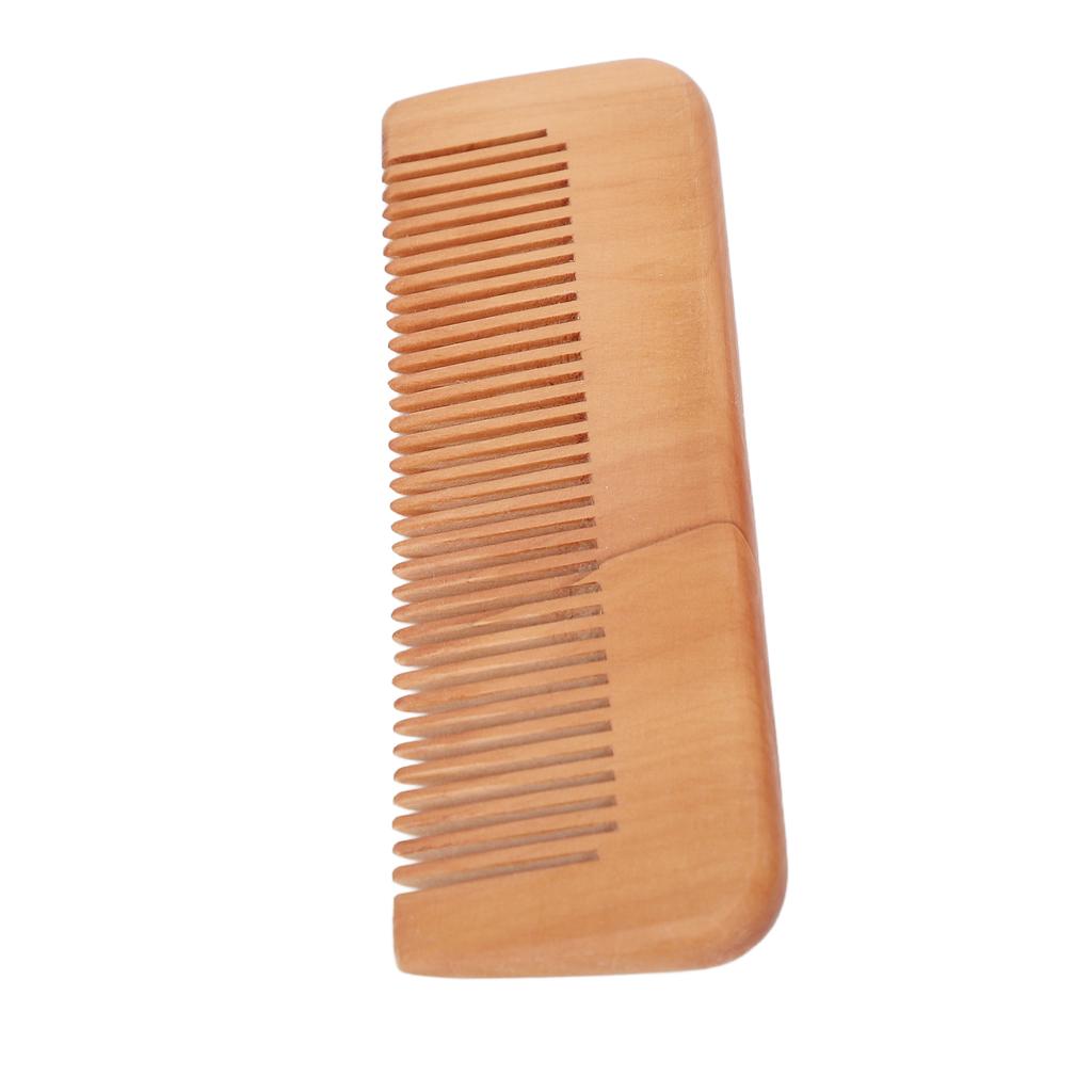 Wooden Hair Comb Small Pocket Sized Peach Wood Beard Comb for Men Women Hair Styling
