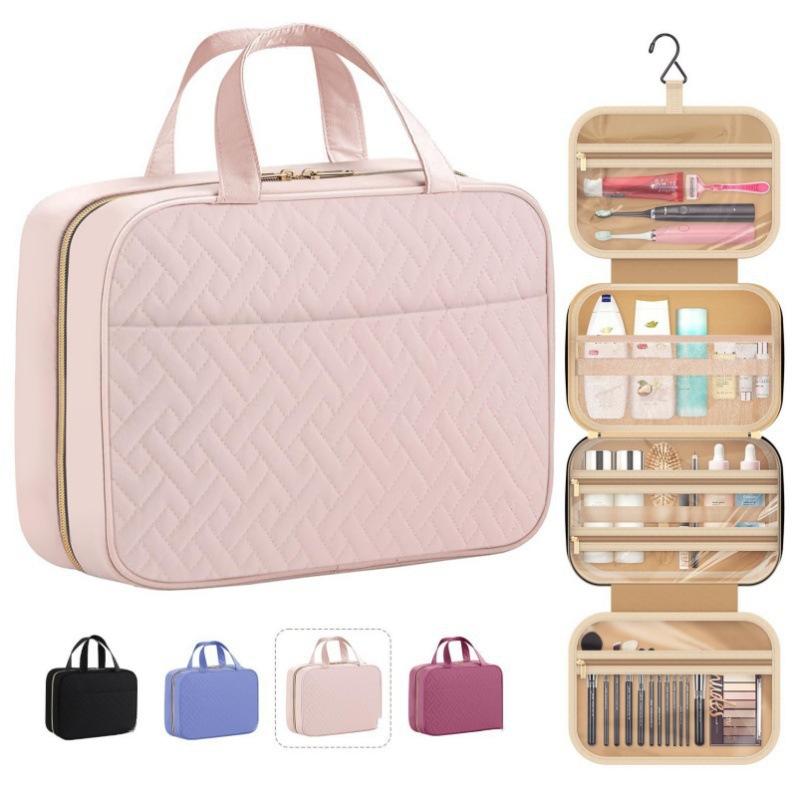 Travel Wash Bag with Hook Wash Bag Cosmetic Bag Portable Travel Wash Kit 27.9*18.8*7.6CM