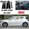 6PCS Black Car Door Window Column BC Pillar Post Trim PC Sticker Fit For Lexus CT200h CT 200 200h 2011 -  Accessories