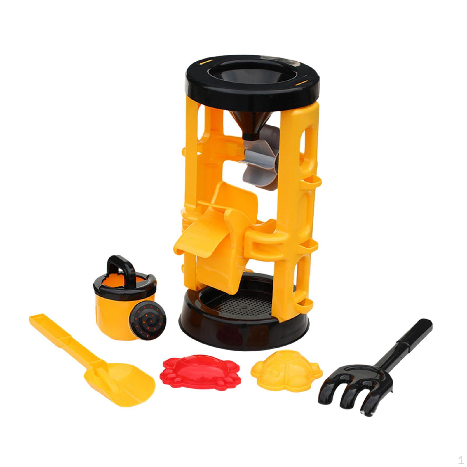 

6 предметов пляжный песочный игрушечный уличный водный инвентарь с ситом, инструменты, литье лето оранжевый