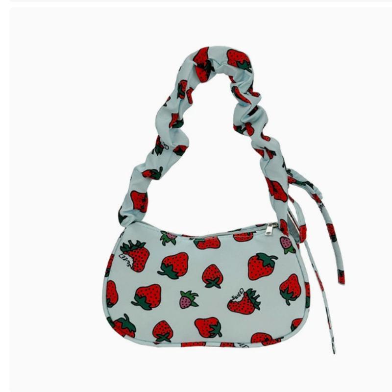 Floral Print Underarm Shoulder Bag Anti Scratch Retro Lightweight Small Casual Purse for Daily Work Commute
